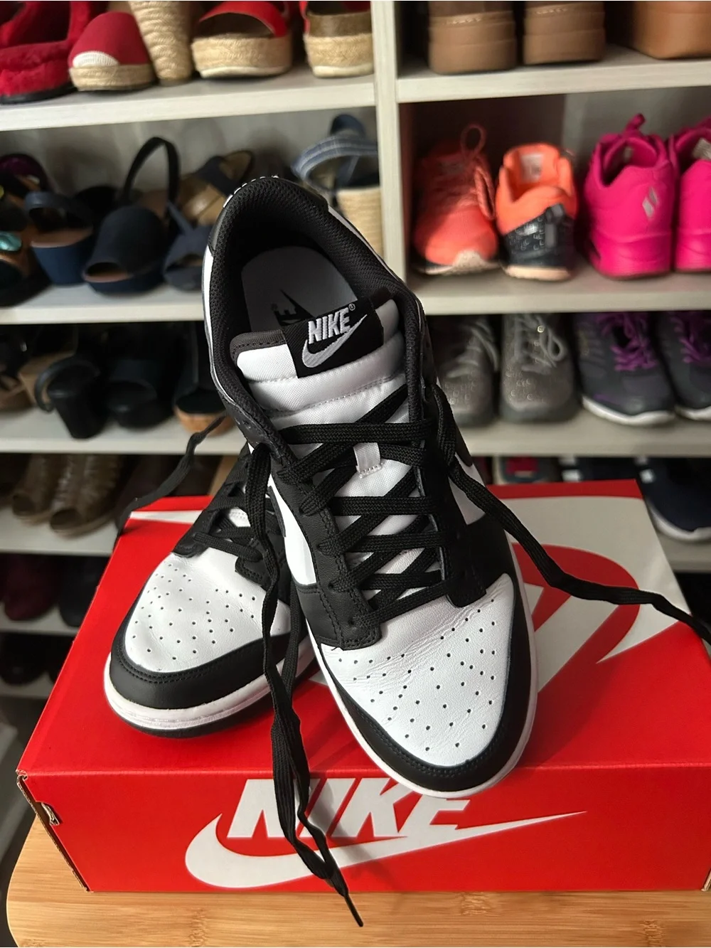 Black and White Nike Low Top Dunks (Panda)